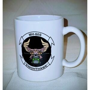 🪖 Sikorsky MH-60's "Nighthawk" White Coffee Mug US Navy 🔥